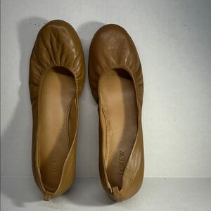 J. Crew Women's Tan-Brown size 9.5 Leather Flats